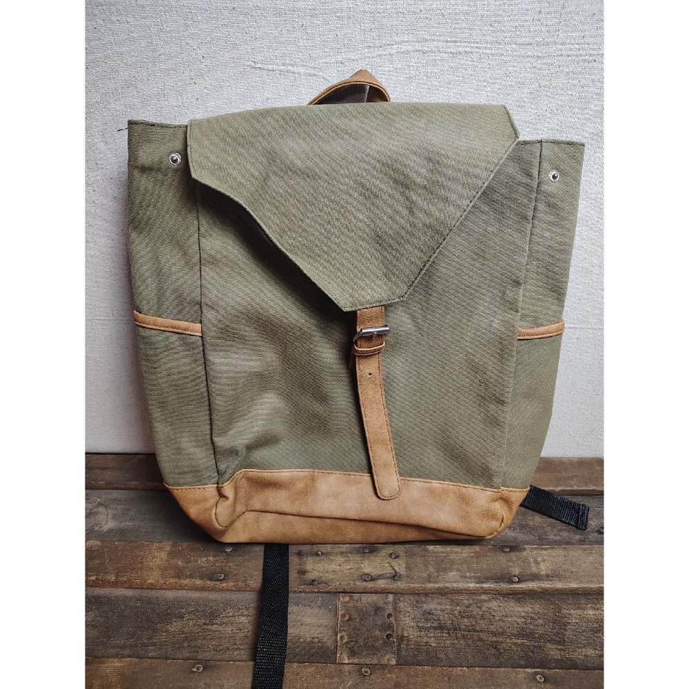 DSW Canvas Messenger Bag Laptop Tablet Satchel Back Pack Olive‎ Green